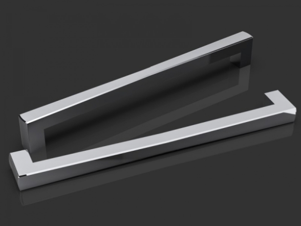 Дверные ручки-скобы никель