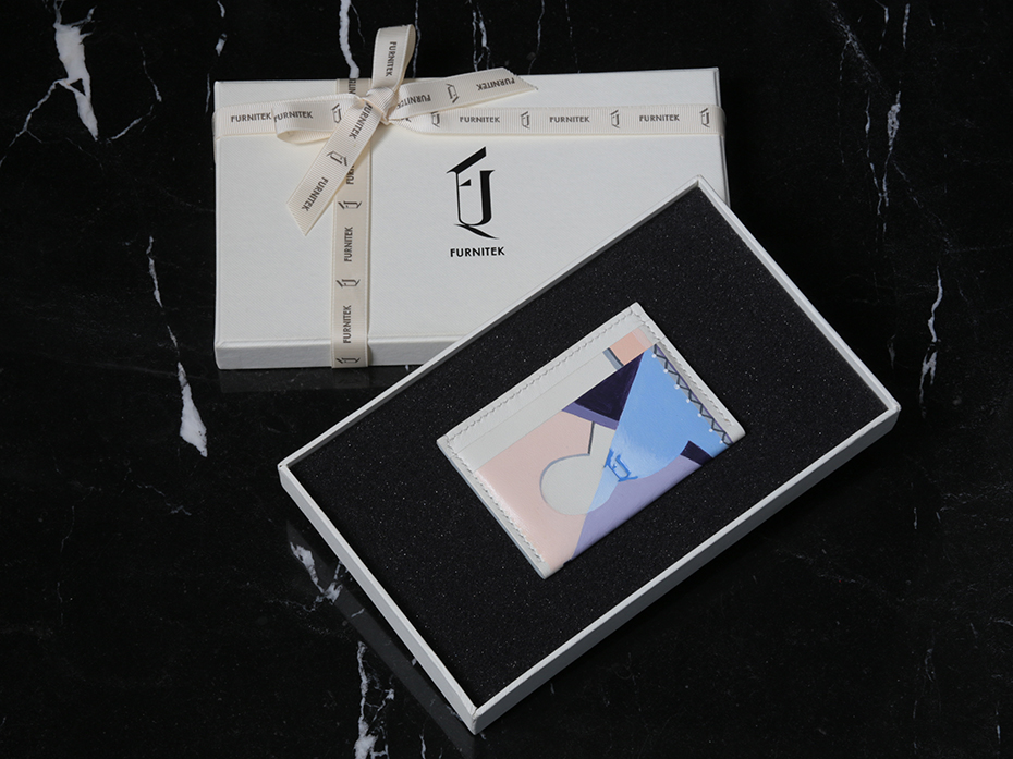 Картхолдер кожаный из натуральной кожи FURNITEK модель FG-04100912 в подарочной коробке