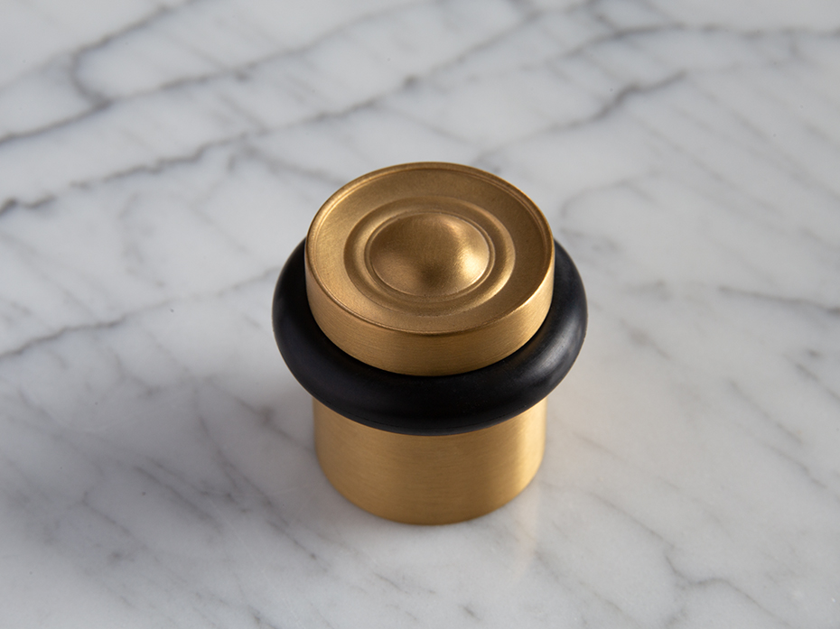 Дверной ограничитель Oliver Knights Cassius DS матовая латунь без лака