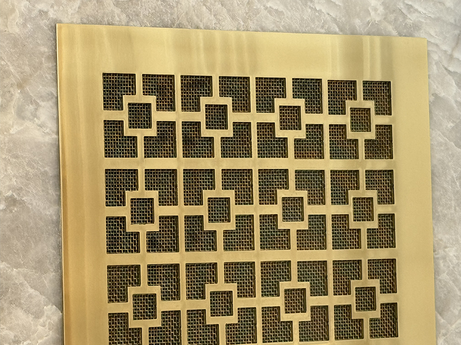 Решётка вентиляционная латунная fg-30010 матовая латунь