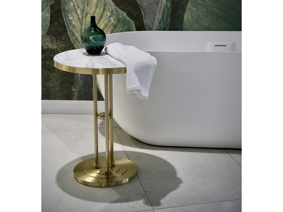 Стол кофейный FURNTEK Ar-Deco FG-055 круглый матовая латунь