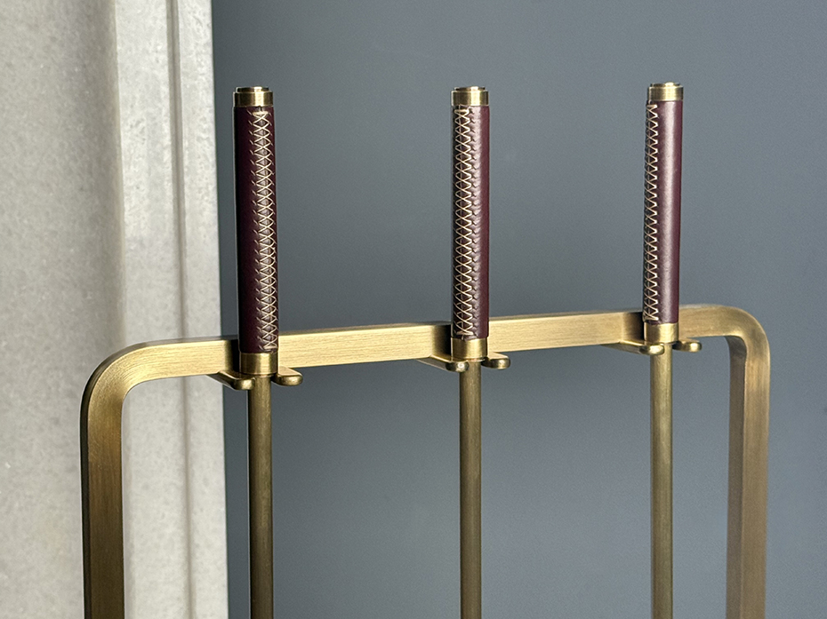 Каминный набор FURNITEK FG-05026 античная латунь