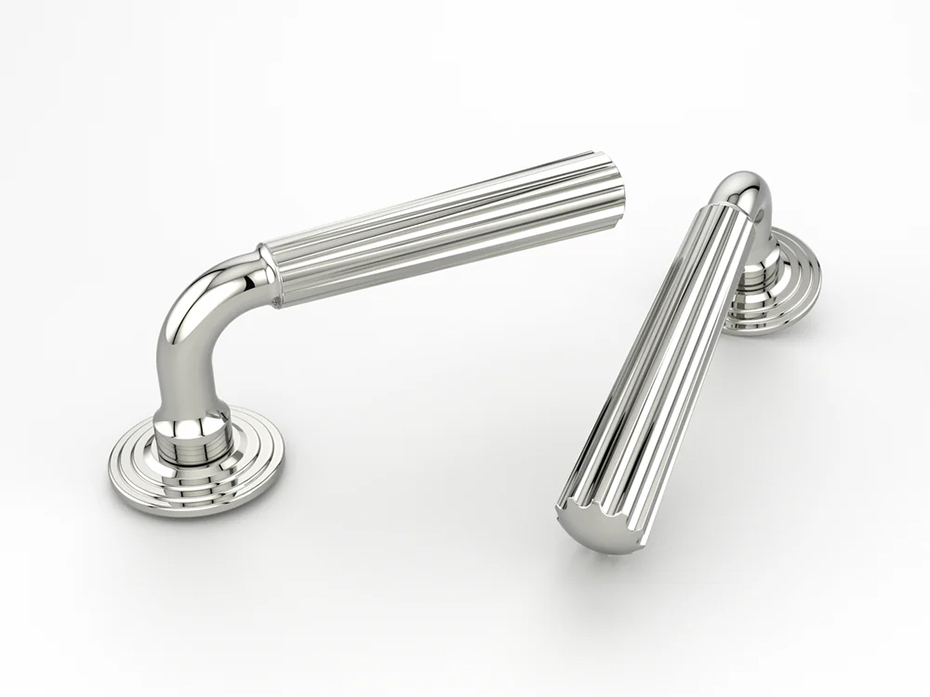 Дверная ручка на розетке Oliver Knights Ren LH полированный никель