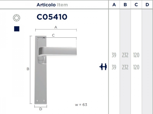 Дверная ручка на планке Enrico Cassina DOROTEA C05410 хром