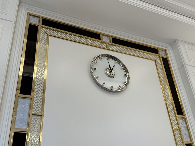 Часы FG-1002030 полированный никель стекло прозрачное 600мм