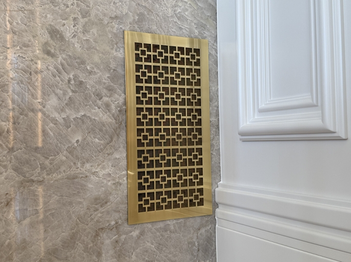 Решётка вентиляционная латунная fg-30010 матовая латунь