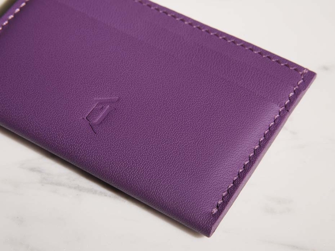 Картхолдер из натуральной кожи FURNITEK модель FG-041005 Elegance Vanity Viola Iridium №23