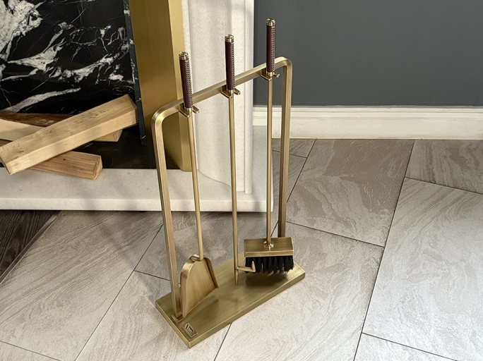 Каминный набор FURNITEK FG-05026 античная латунь