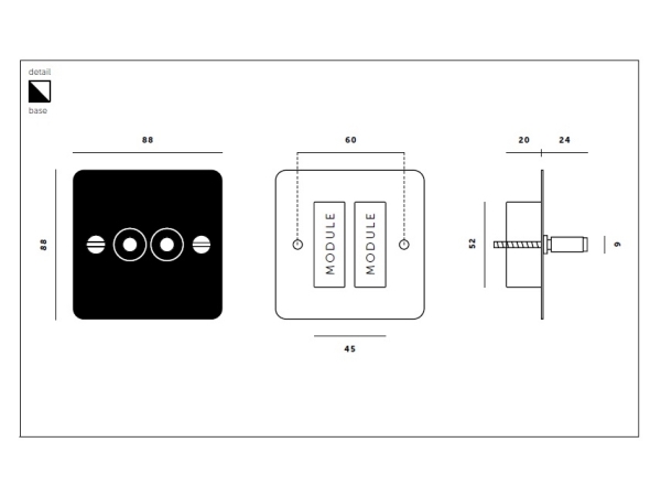 Выключатель тумблерный Buster & Punch двойной UK-TO-CO-2G-BL чернёная латунь