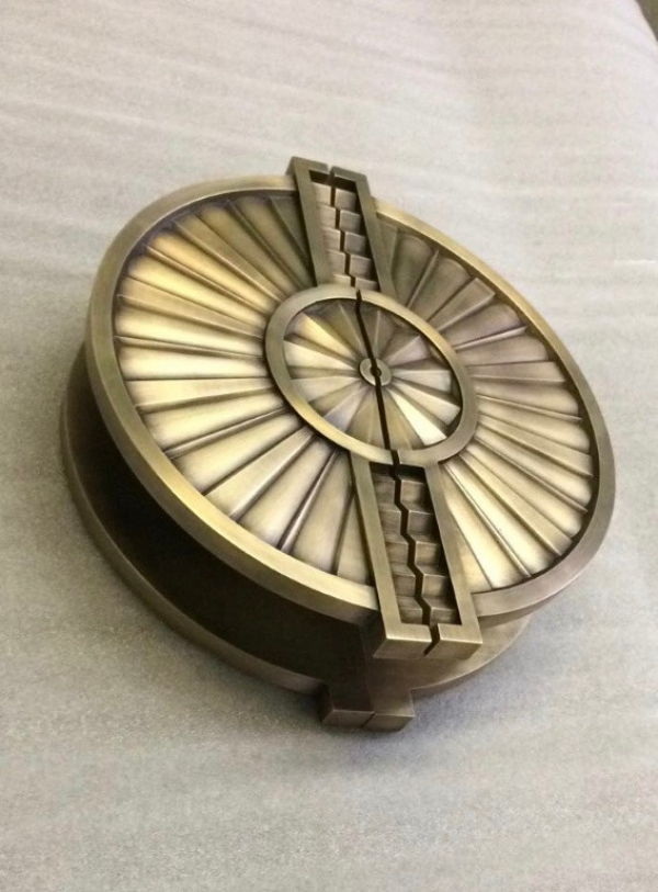 Круглые фигурные ручки из латуни